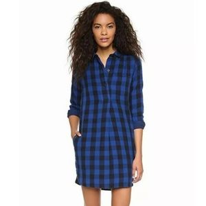 EUC - Madewell Jane Buffalo Plaid Shirt Dress - XS